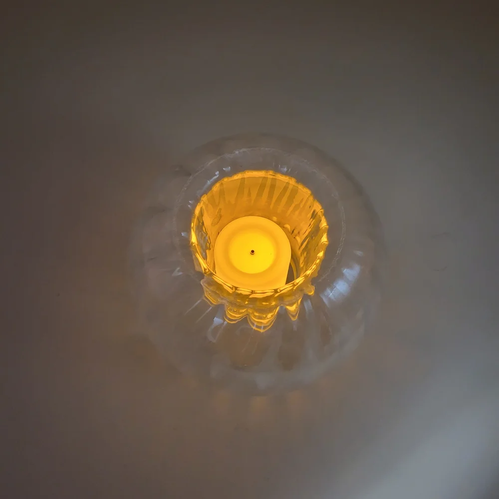 VTG Partylite Handblown Candle Holder “Optic Odyssey” Dome Tea Light - Versatile - Picture 3 of 7